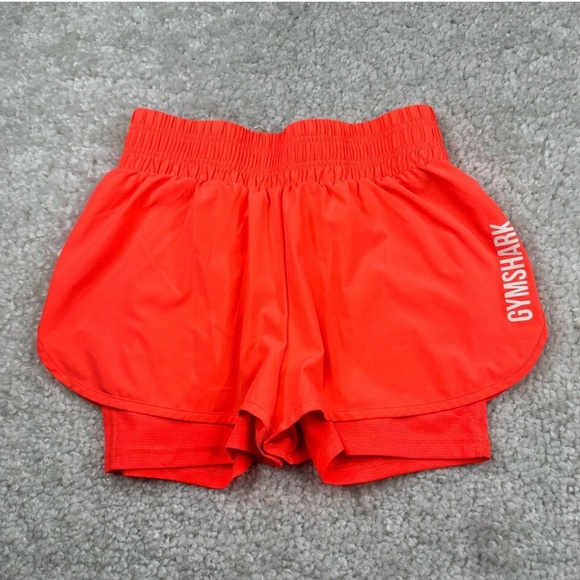 Gymshark Women's Pulse Mid Rise Shorts - in Coral - Picture 2 of 7